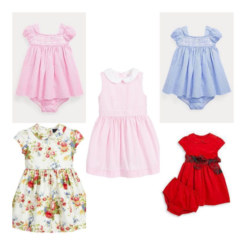 Dress Anak Perempuan Ralph Lauren (3m 9m 12m 18m)