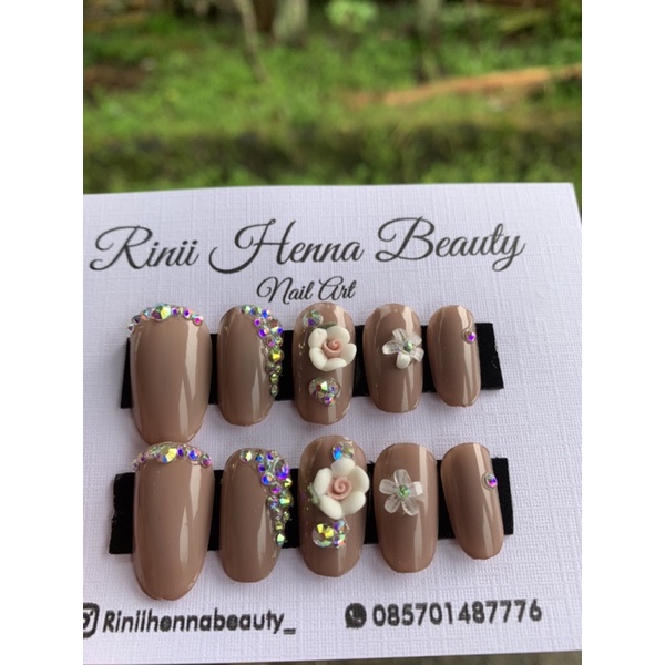Nude nail || kuku palsu || fake nail || nail art || wedding nail || kuku pernikahan