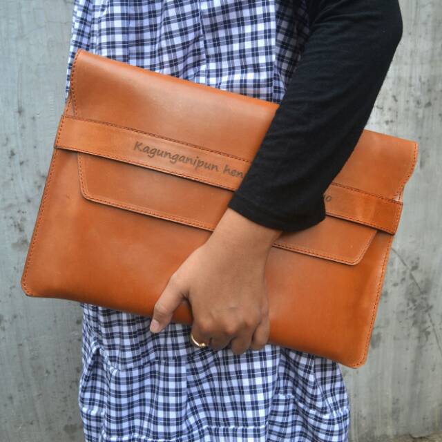 SARUNG SLEEVE MACBOOK IPAD LAPTOP NOTEBOOK CUSTOM KULIT ASLI BERGARANSI