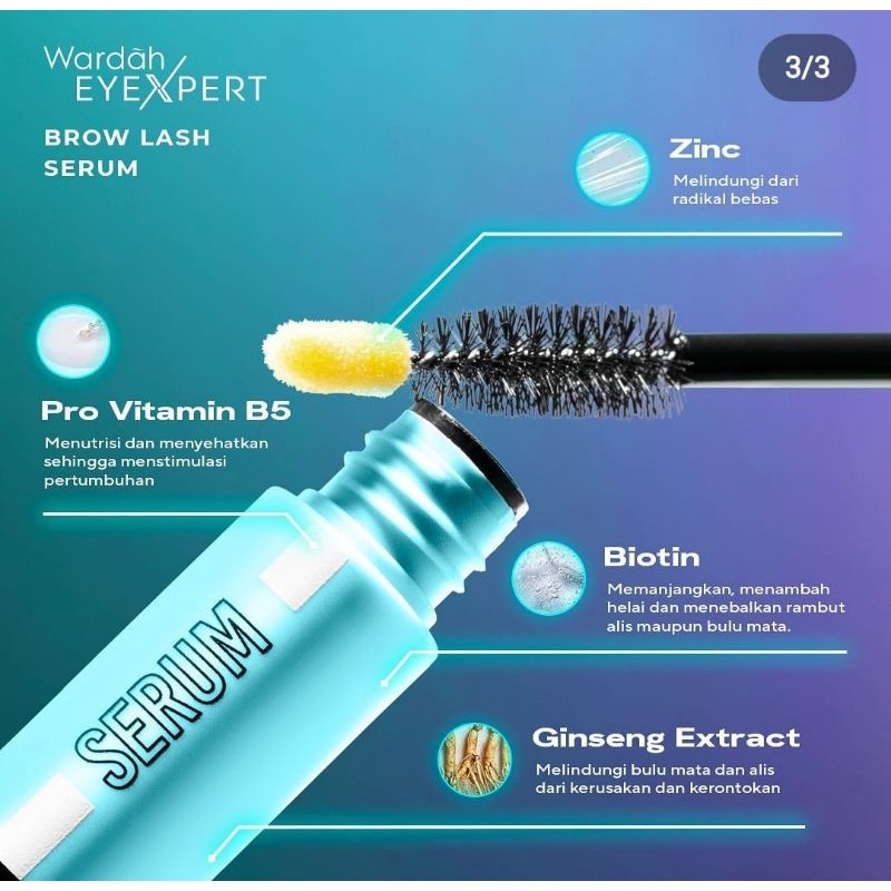 ✿ELYSABETHME✿ Wardah EyeXpert Brow Lash Serum penumbuh pemanjang pelentik bulu mata