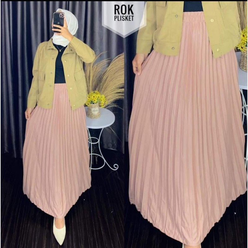 ROK PLISKET PREMIUM /ROK PANJANG MUSLIM/ ROK MAYUNG