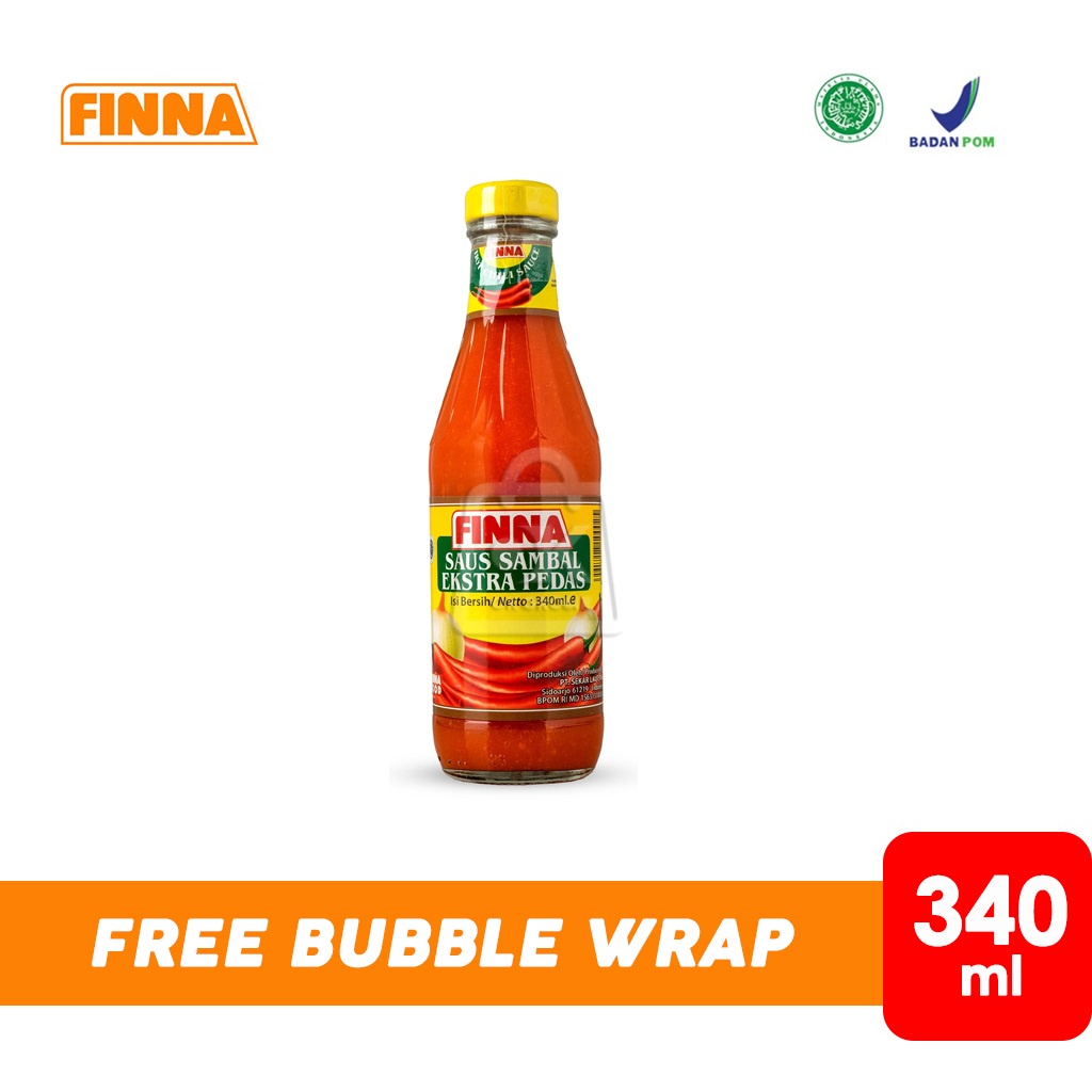 

Finna Saus Sambal Extra Pedas / Hot Sauce (Botol Kaca 340ml)