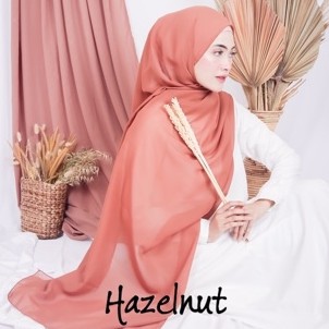 Bella Pashmina New  Fashion Muslim Pashmina Bella Double Hycon-Hazelnut