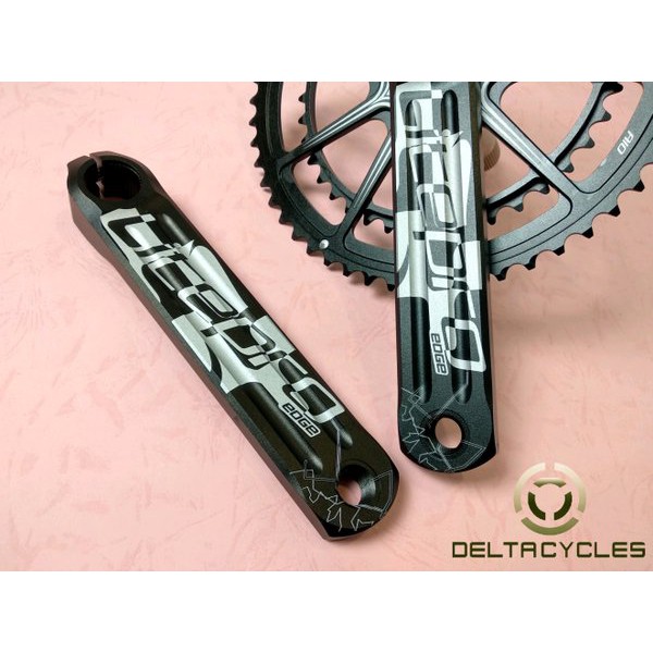 Litepro Crankset Edge AIO 52 36 T Double Chainring Black