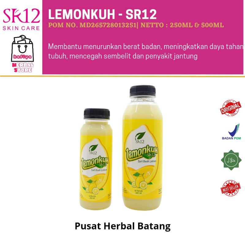 SR12 /  LEMONKUH SR12 / SARI LEMON ORIGINAL SR12 / MINUMAN NUTRISI DIET DETOX HERBAL PELANGSING ALAMI