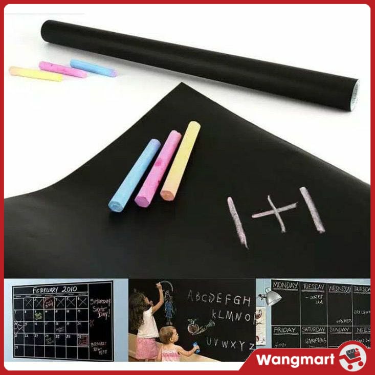 

Papan Tulis Black Board White Board wallpaper sticker Warna HITAM/PUTIH Size 45cm x 2m