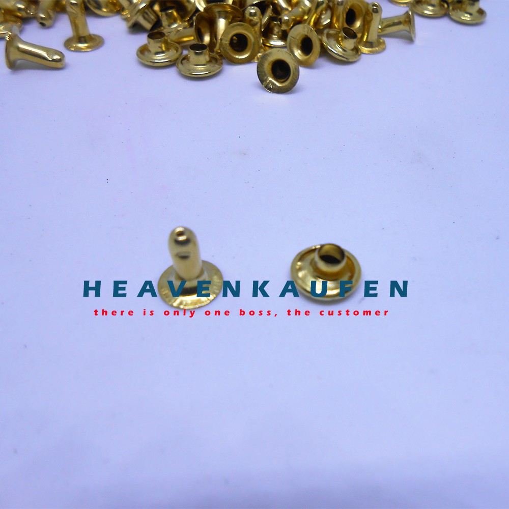 Paku Keling Centang/Gepeng 8 mm Gold Harga Per Pack isi 50 pasang