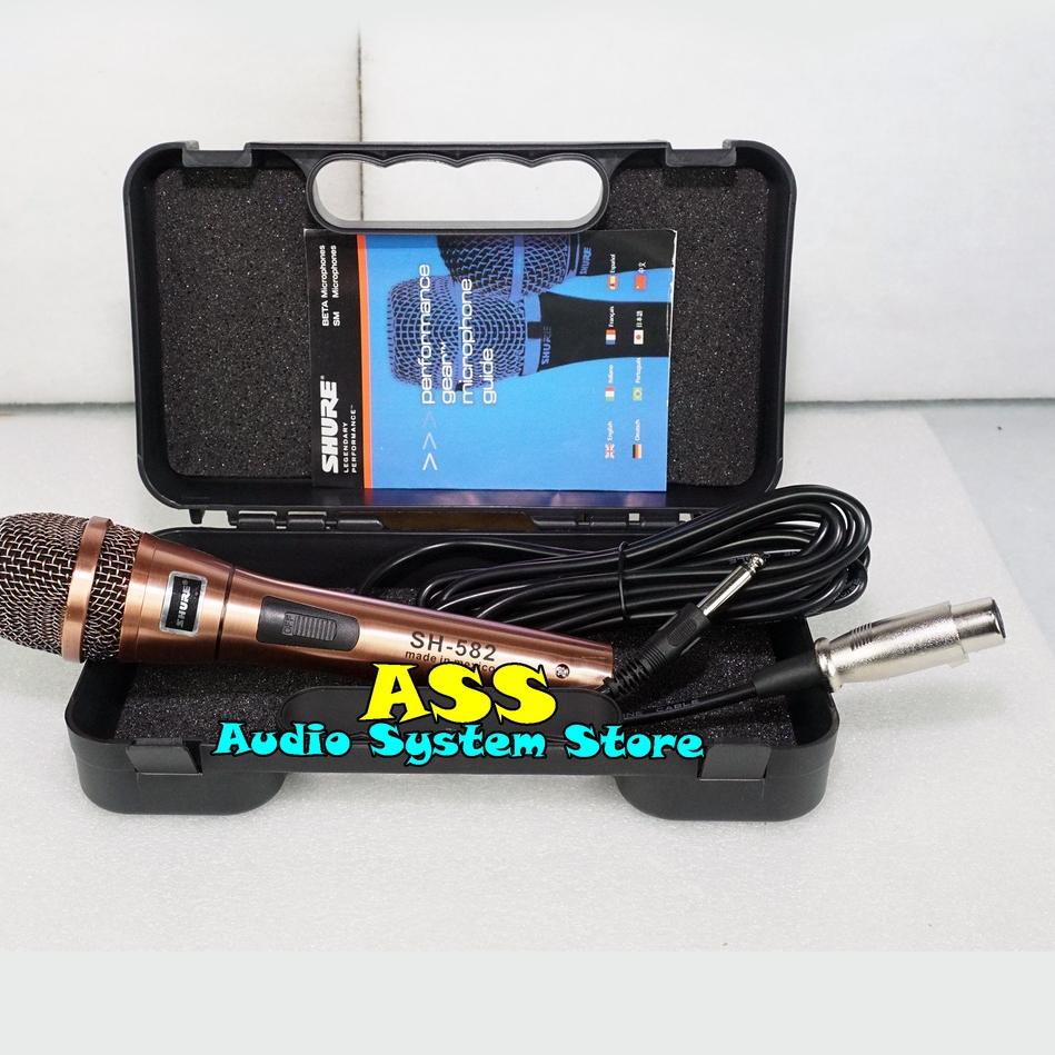 Super Hadiah MIC KABEL SH 582 + KOPER / Microphone Cable SHURE SH - 582 / Mic Dynamic SH-582 / Micro