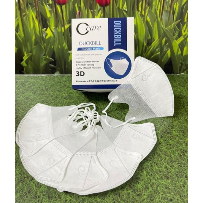 masker duckbill c care putih