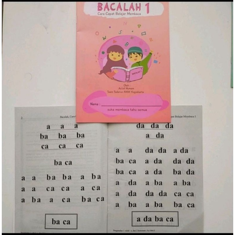 Buku bacalah jilid 1 sampe 3 buat anak anak belajar membaca