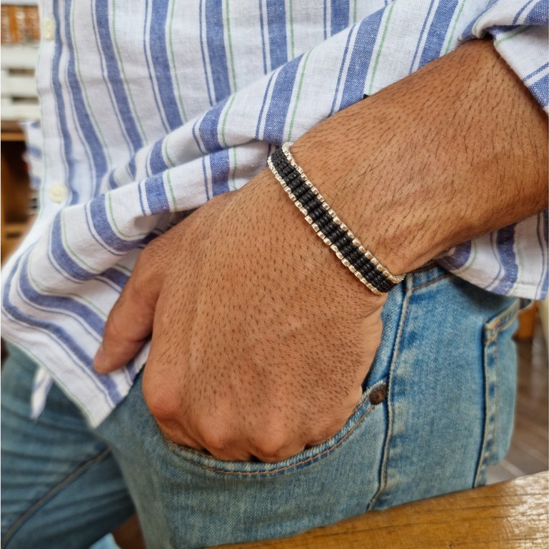 BF Silver Bracelet Perhiasan Perak Gelang Tangan Pria