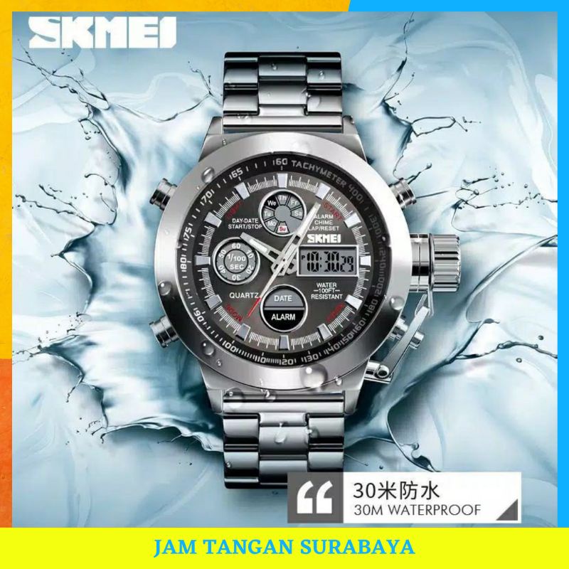 [ COD ] JAM TANGAN PRIA SKMEI 1515 ORIGINAL DUAL TIME ANTI AIR