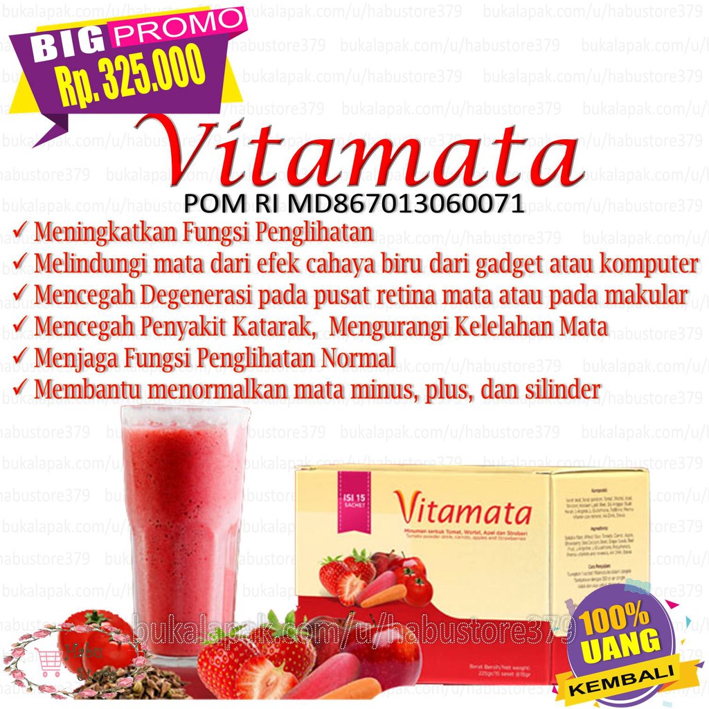 Obat Vitamin Mata Merah Lelah-Vitamata Kesehatan Mata BPOM-Obat Iritasi Mata-Glaukoma-Ablasio Retina