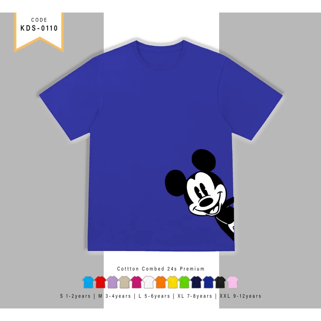 KAOS ANAK-ANAK / T-SHIRT KIDS GAMBAR MICKEY BIG SIDE / ATASAN ANAK