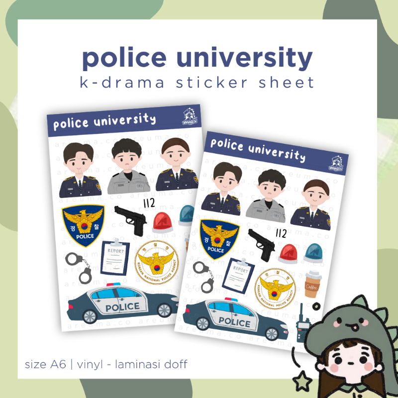 POLICE UNIVERSITY K-DRAMA STICKER SHEET