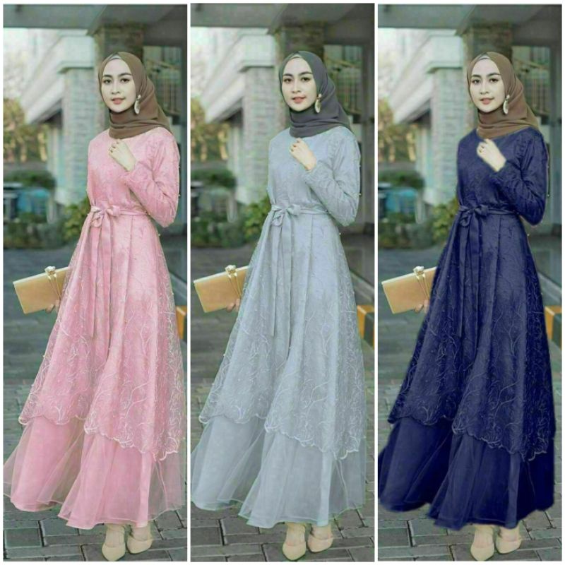 GAMIS SABRINA MAXY KAYLA MAXY DRESS KONDANGAN JUMBO GAMIS BRUKAT REMAJA GAMIS PESTA MEWAH