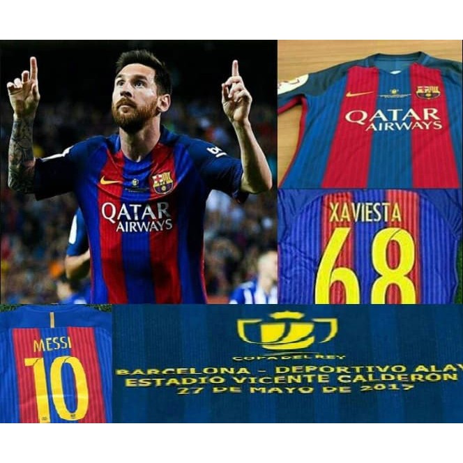 Baru Jersey Baju Bola Barca Barcelona Home Final Copa Del Rey Winners 2017 |