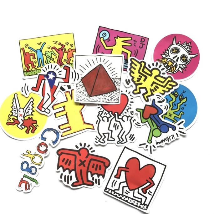

(BISA COD) Keith Haring Sticker Pack (14pcs) BERGARANSI Kode 935