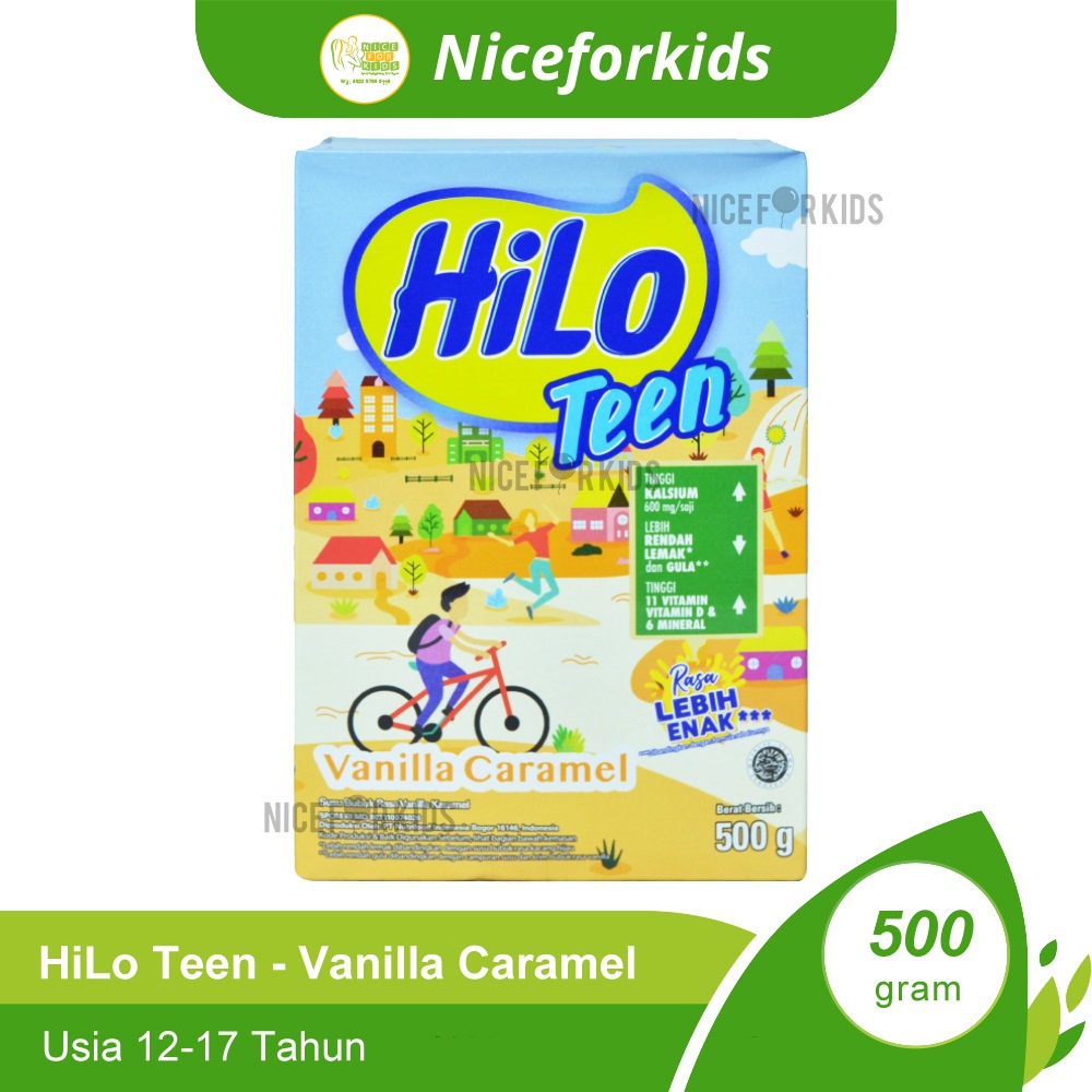 HiLo Teen 500gr Susu Pertumbuhan Remaja 12-17 Tahun Susu Tinggi Kalsium dan Rendah Lemak