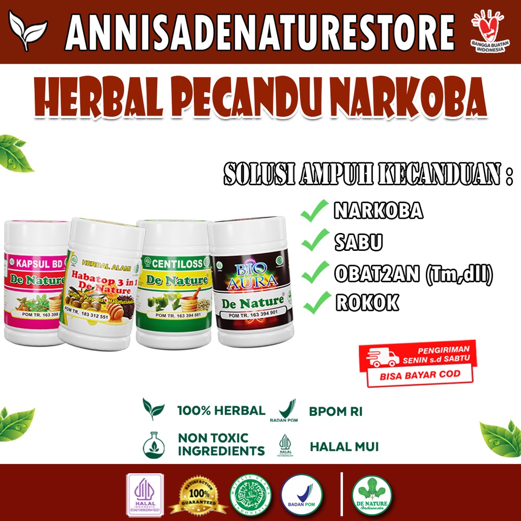 De Nature Obat Herbal Untuk Mengatasi Kecanduan Narkoba Narkotika Tramadol Sakau Ampuh