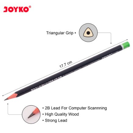 IDOLAKU Pencil / Pensil Joyko P-90 / 2B / 1 BOX 12 PCS/ 1 lusin