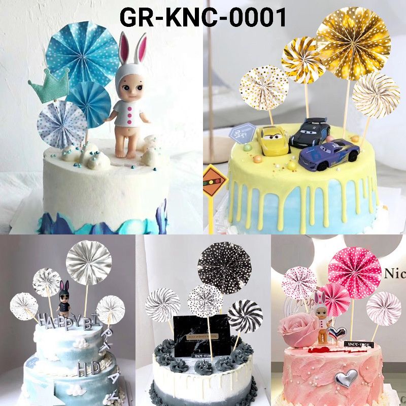 topper cake motif kincir isi 4 pcs