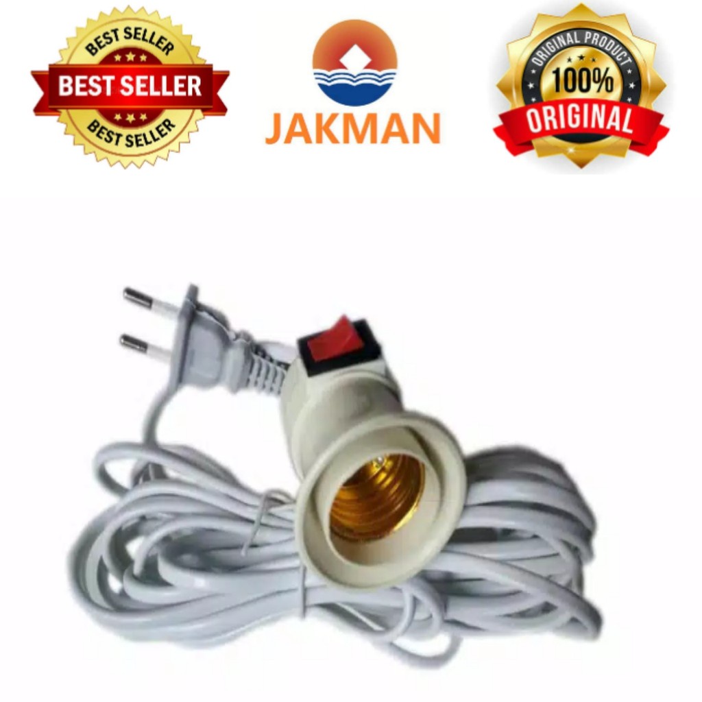 FITTING KABEL 3M DAN 5M / FITTING LAMPU / FITTING KABEL MURAH / ON OFF / SAKLAR / JAKMAN