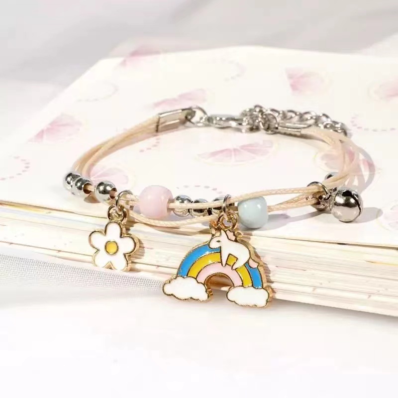Gelang Couple Daisy Etnik Bead Tali persahabatan Braided Bracelet/Friendship Adjustable Daisy-#14