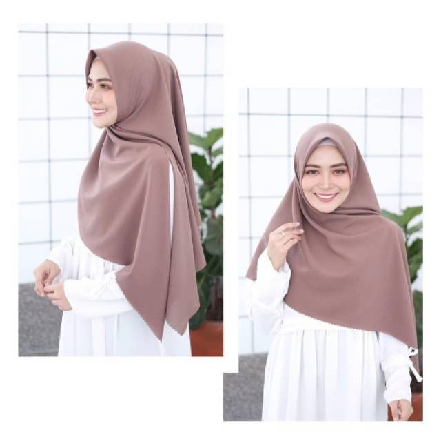 SQUARE DIAMOND SYARI LASER CUT BY AZARA / HIJAB POLOS SEGIEMPAT CREPE JUMBO