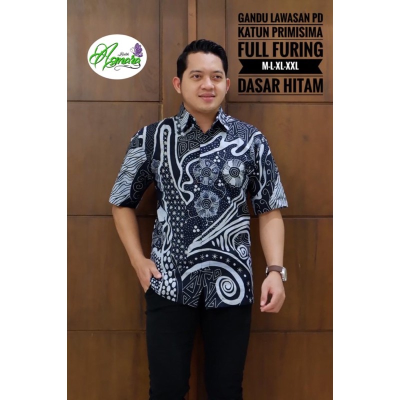 BATIK PRIA GANDU LAWASAN LAPIS FURING KATUN HALUS SRAGENAN SIZE M-XXL HIGH QUALITY