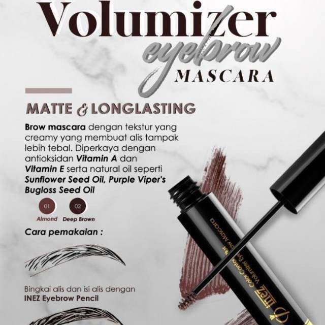 INEZ COLOR CONTOUR PLUS VOLUMIZER EYEBROW MASCARA 5GR