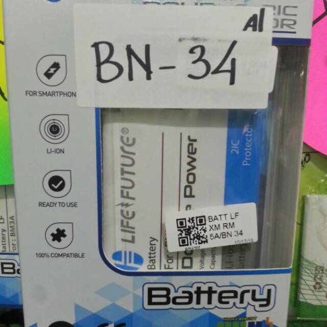Baterai batre xiaomi Bn-34 Life future