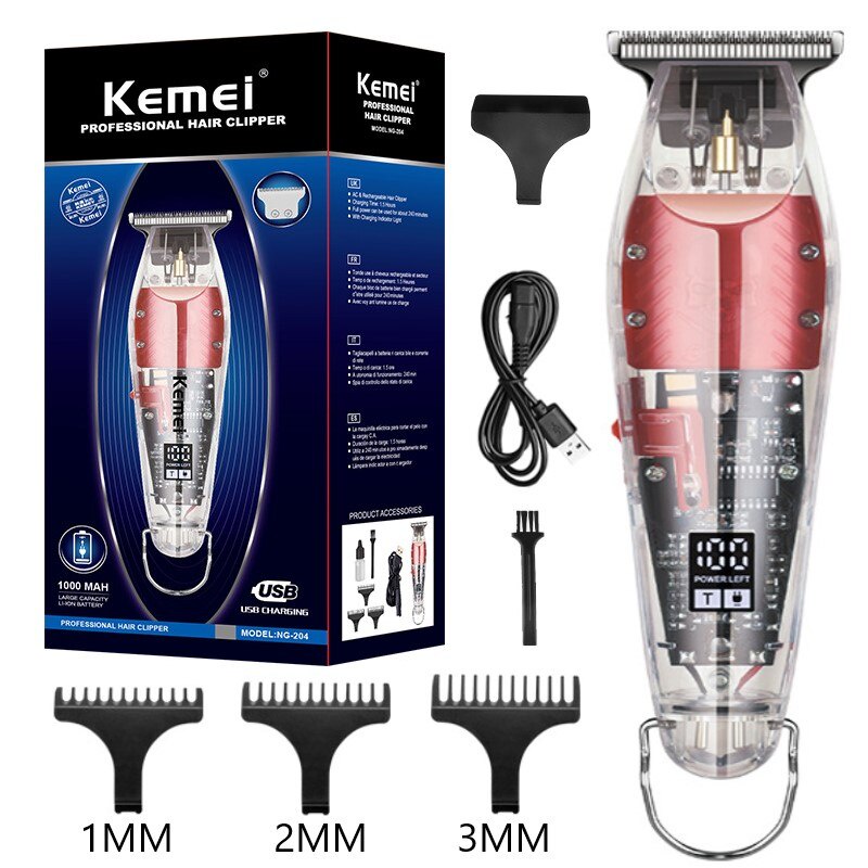 Kemei Trimmer KM-NG204 Alat Cukur Kumis dan Jenggot