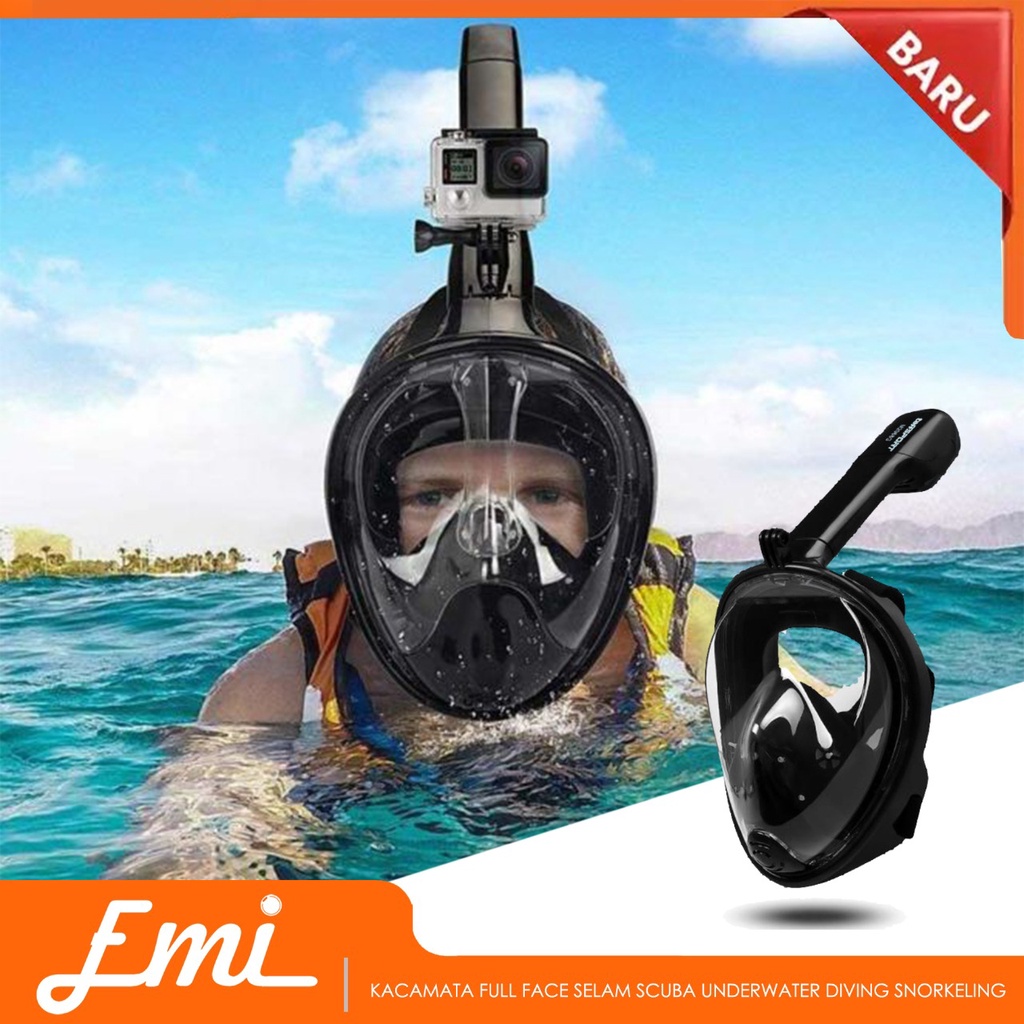 Kacamata Full Face Selam Scuba Underwater Diving Snorkeling