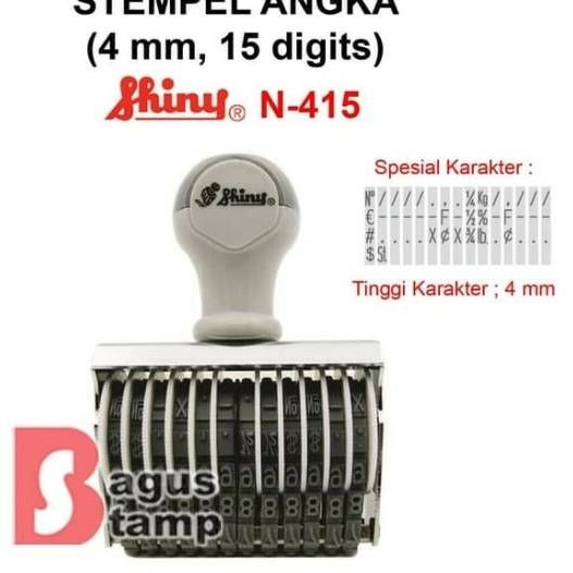 

HJK Stempel Manual Angka 15 16 Digit 4mm Shiny N415 N416 N-415 N-416