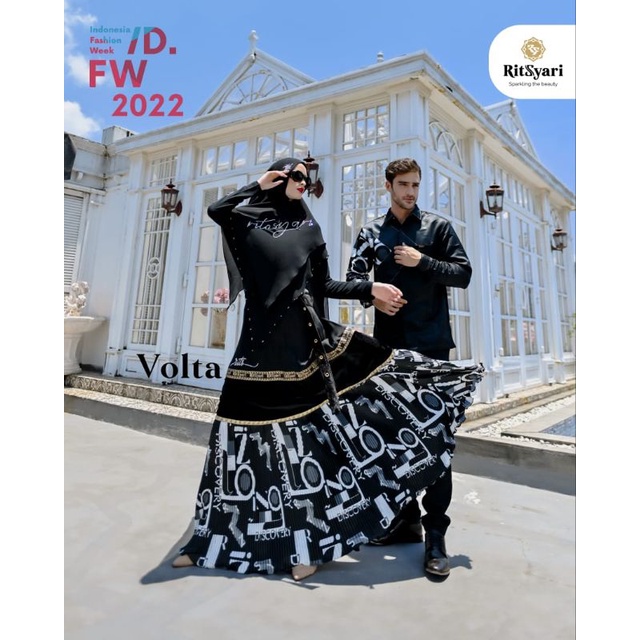 [RITZ SYARI] GAMIS SYARI TERBARU / DRESS SET PRINTING PREMIUM" VOLTA " By Ritz syari