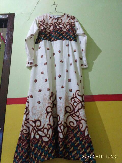 Syafin - Promo Semi Sutera Batik Couple Gamis Sutera Premium Original Solo Dolby Embos Seragaman