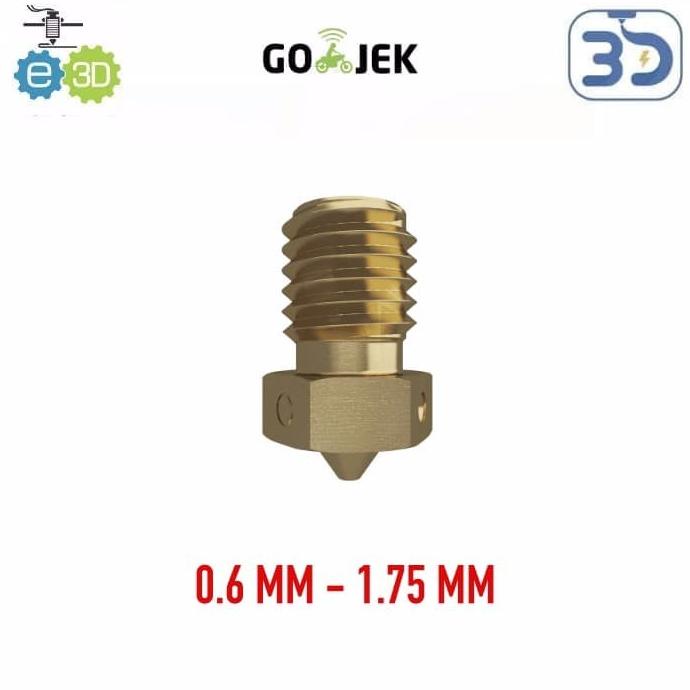 

Original E3D V6 0.6 / 1.75 mm Brass Nozzle from UK