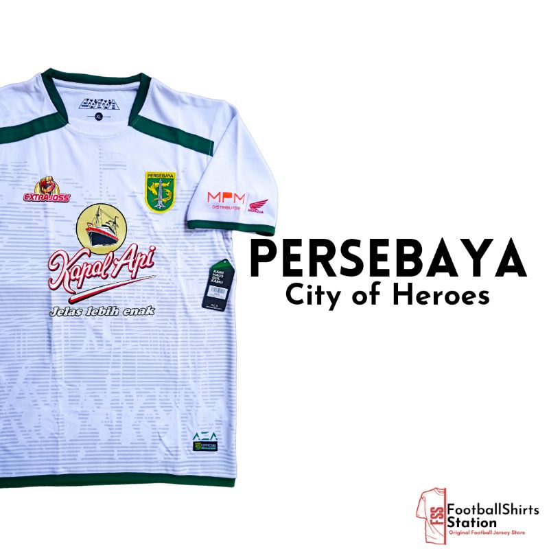 Jersey Persebaya Surabaya City of Heroes Size XL Original AZA