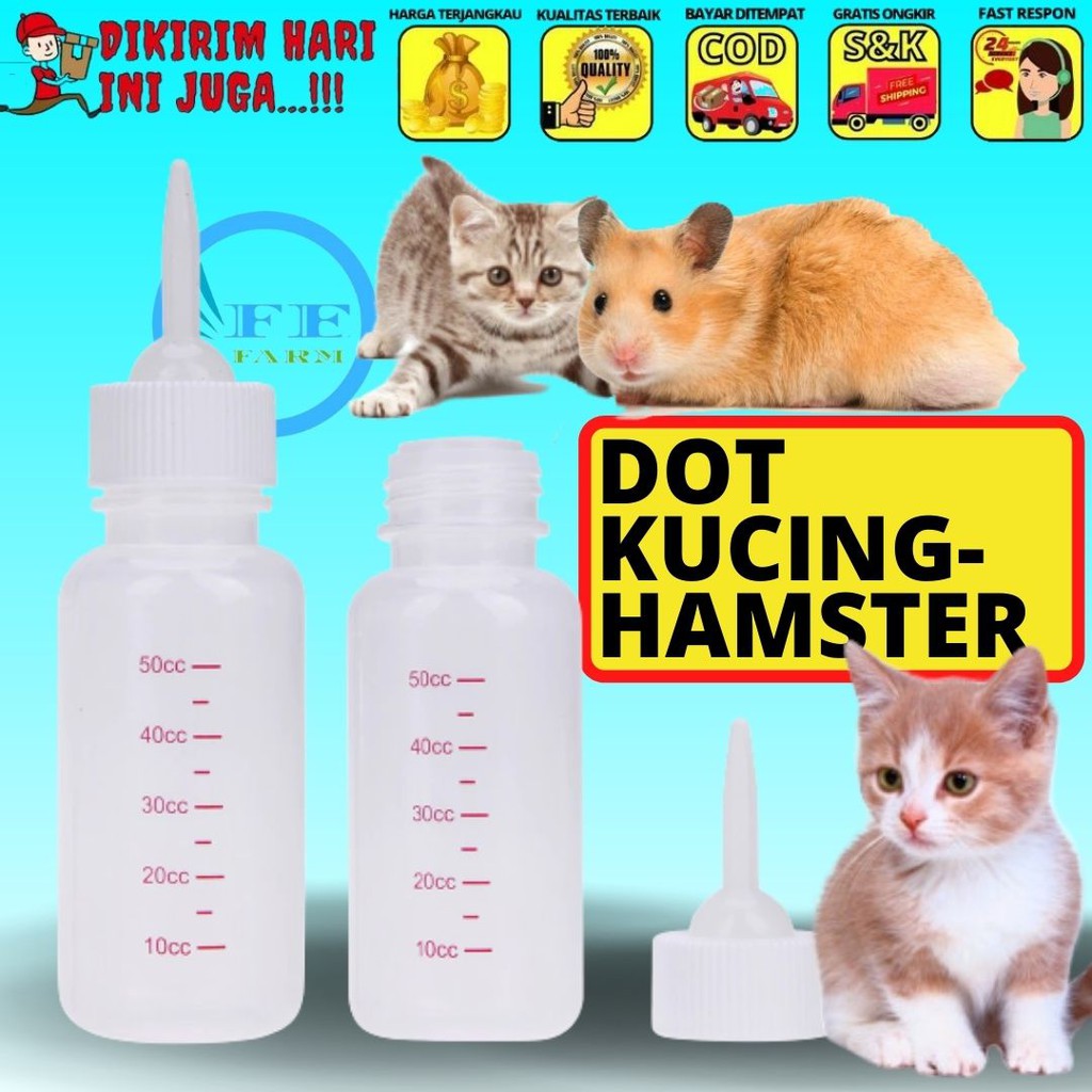 DOT BOTOL SUSU ANAK KUCING HAMSTER 60ML BOTOL HEWAN FEFARM