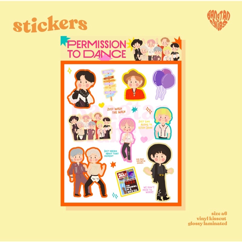 

permission to dance sticker sheet
