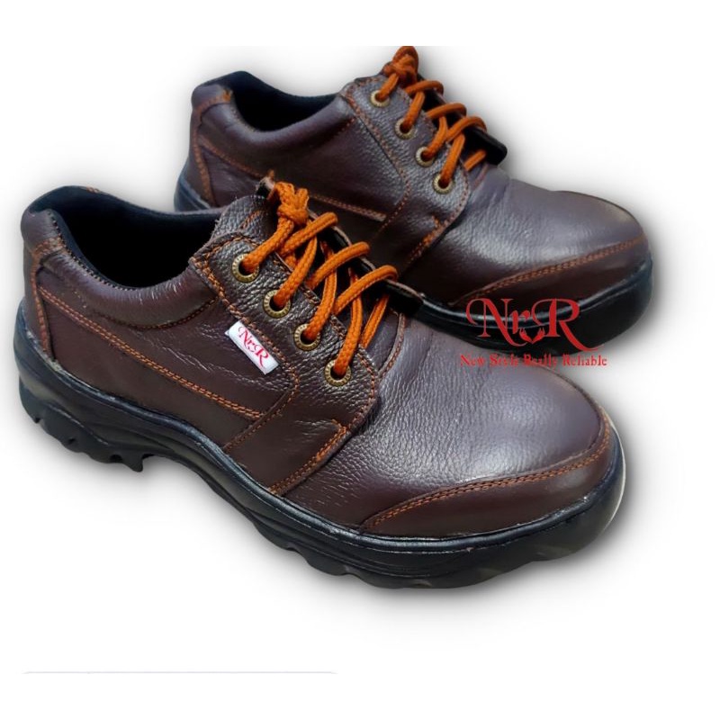 Sepatu Safety Bahan kulit Sapi Asli Sepatu Kerja Proyek Ukuran 37 38 39 40 41 42 43 44 45