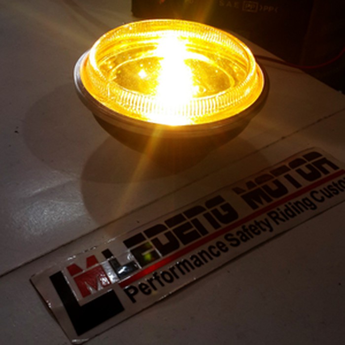 Halogen Bulat Foglamp Lampu Tembak Sorot Cahaya Kuning LEDENG MOTOR