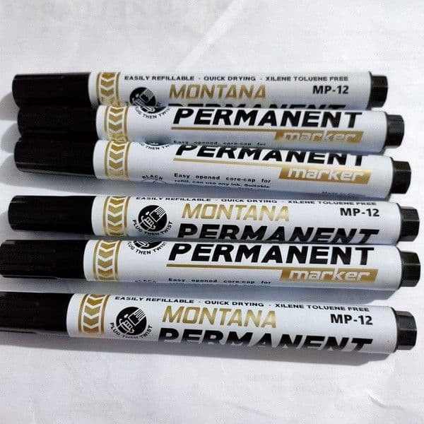 JT - SPIDOL MONTANA MARKER PERMANENT MP12 MP-12 MONTANA BLACK HITAM RED MERAH PERMANEN MP 12 ROUND TIP MURAH AWET ATK MURAH