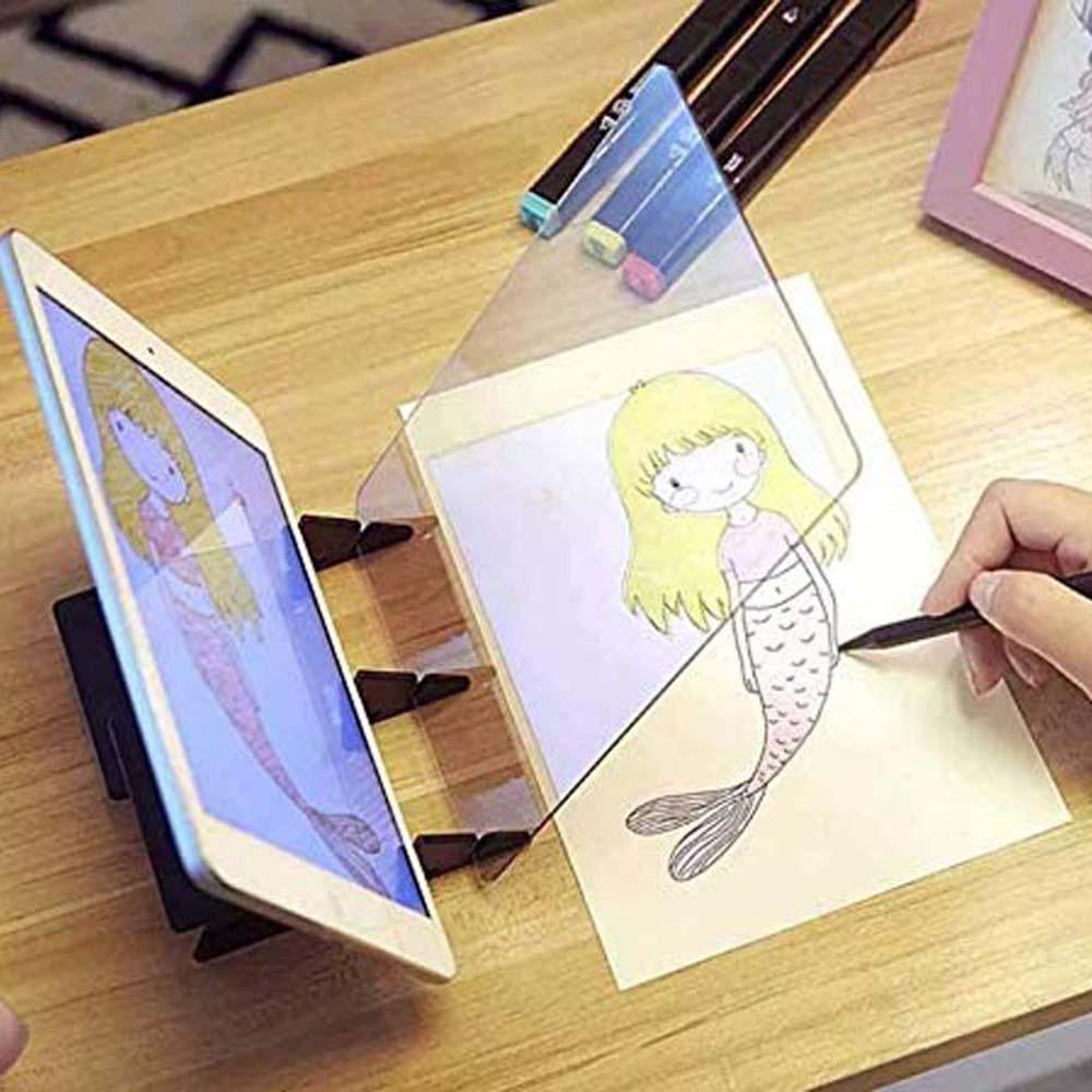 Lanfy Pembantu Sketsa Cat Copy Mirror Tracking Peredupan Bracket Papan Gambar Alat Menggambar Lukisan