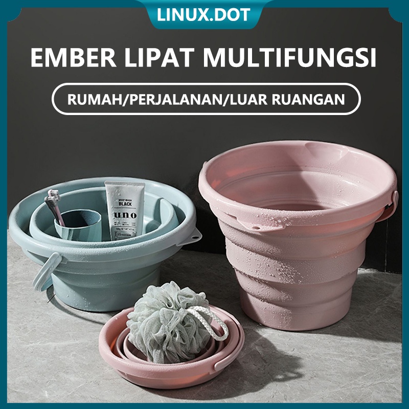Multifungsi  Ember Lipat Outdoor Water Bucket Pancing Travel Baskom Wadah Serbaguna 5L/ 10L  Portable Ember Lipat