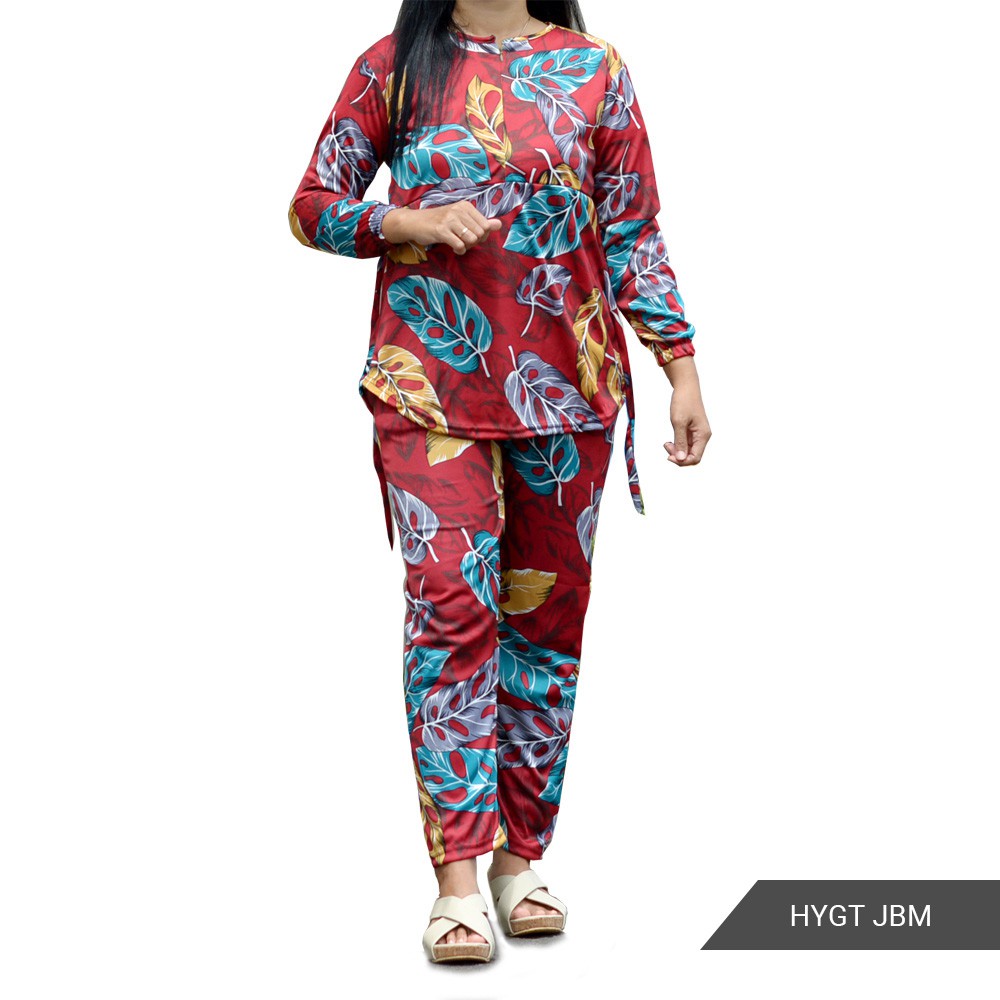 GROSIR TROLIS S M L setelan baju tidur piyama daster hyget oneset sultan busui baju celana HYGT-HYGT JBM