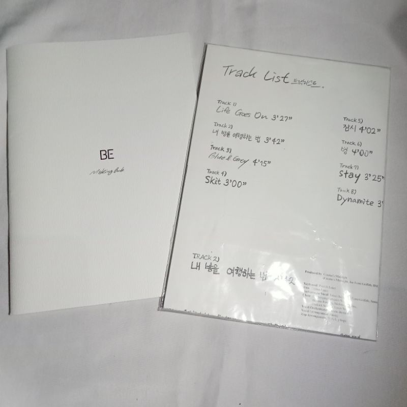 BTS MAKING BOOK + LYRICS POSTER BE DELUXE ALBUM