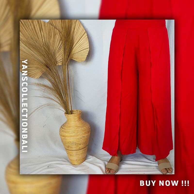 Kulot Panjang Jumbo Samurai Tali-Merah polos jumbo