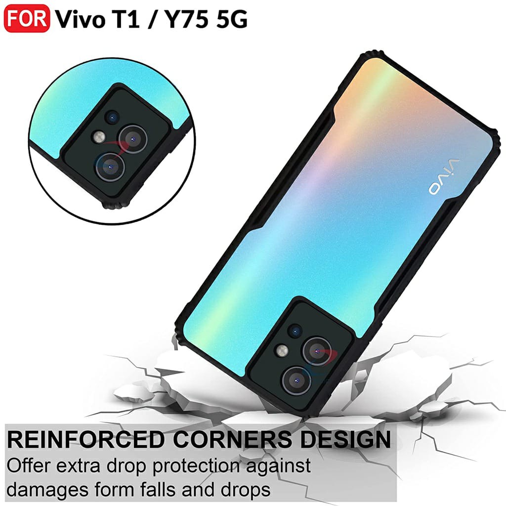 CASE VIVO T1 5G T1 PRO 5G Y75 5G SOFTCASE SHOCKPROOF TRANSPARAN CAMERA PROTECT CASING